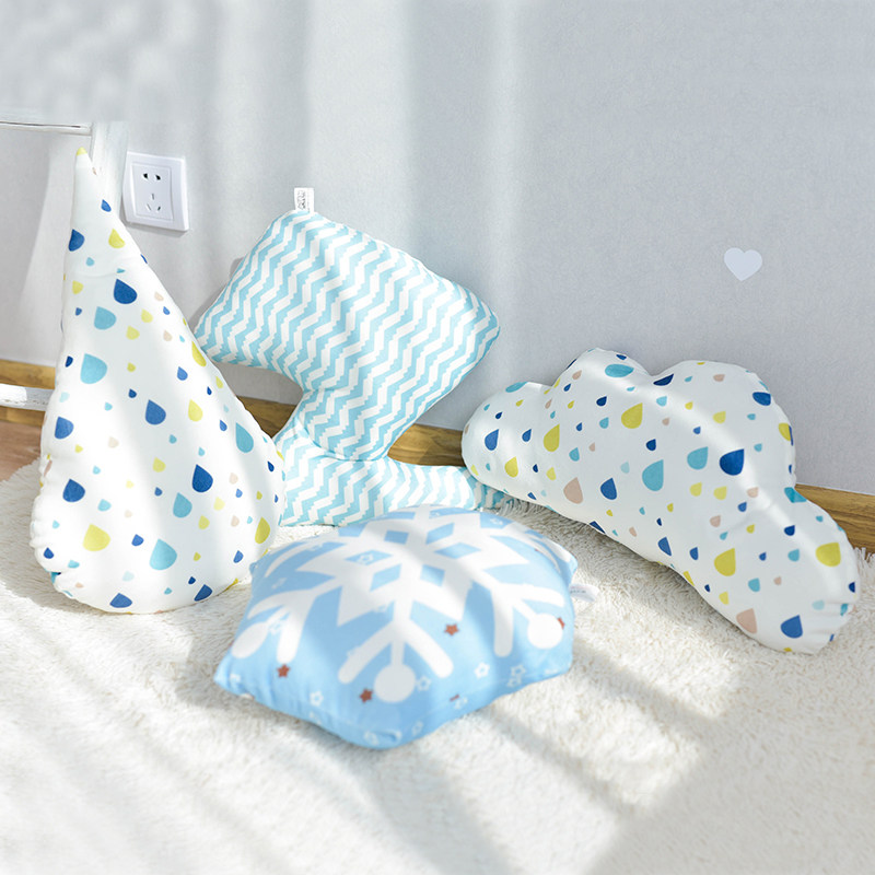 Xiaowan Jiaxin down cotton series Xiaoqing new wind cute pillow snowflake Lightning Cloud pillow cushion