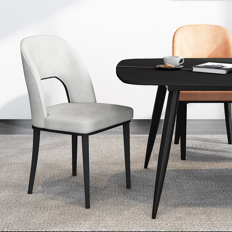 Nordic dining chair simple home back stool makeup desk chair hotel modern light luxury technology cloth dining table and chair