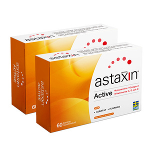 瑞典Astaxin天然虾青素精华口服鱼油60粒*2