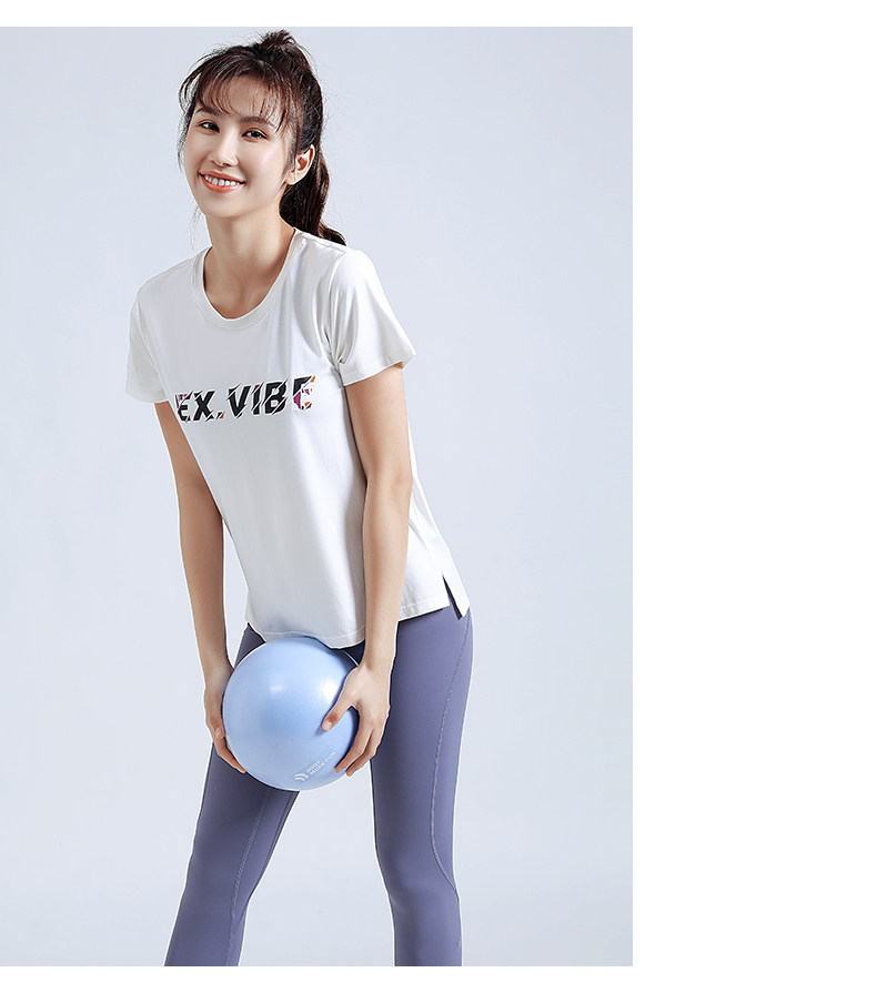 EX VIBE/艾克斯韦珀 女子高弹透气 瑜伽运动T恤 图12