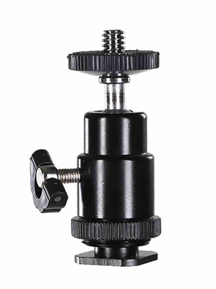 Mini spherical hot shoe small gimbal Flash light stand camera bracket gimbal 1 4 port base station universal gimbal mobile phone stabilizer gimbal stabilizer camera equipment photography props