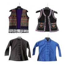 Yunnan Ethnic minority childrens clothing Xiaowaoyi Hani custom hand embroidery stage outfit Daily wedding outfit