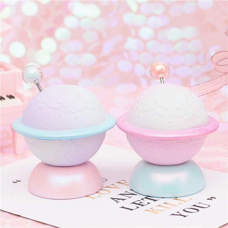 New Pink Girl Hearts Interstellar Series Small Night Light Planet Lamps Inn Wind Room Bedroom Living Room Decoration Pendulum