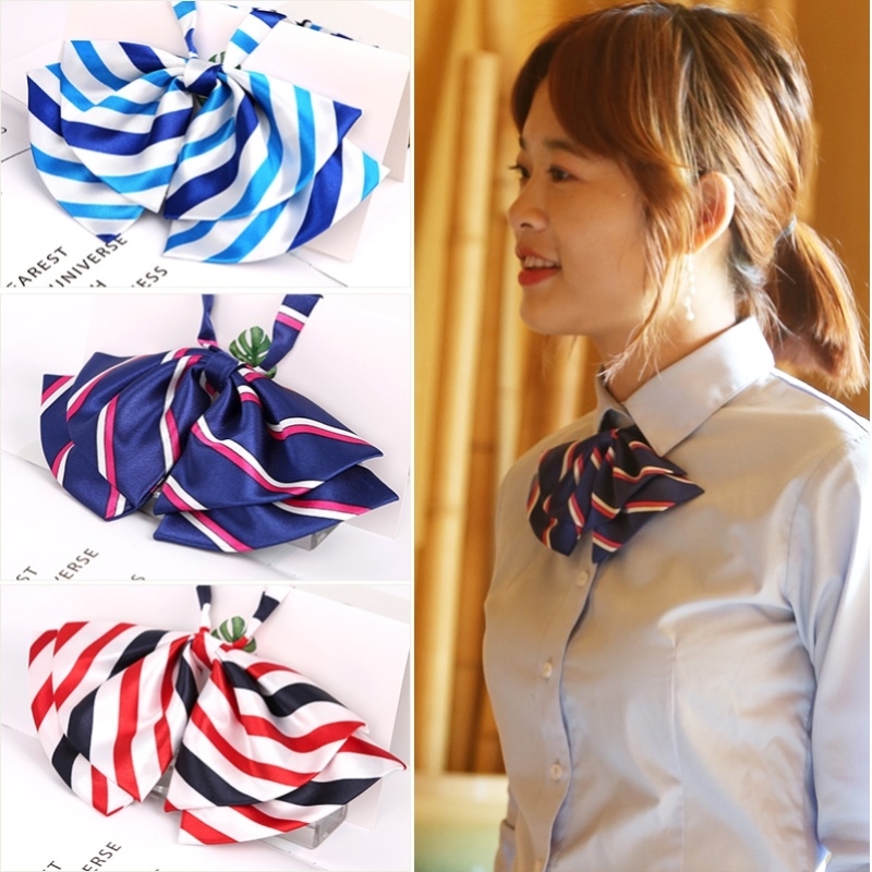 Bow tie bow tie flower female matching shirt department waiter professional attire bank teacher hotel stewardess school uniform ins student
