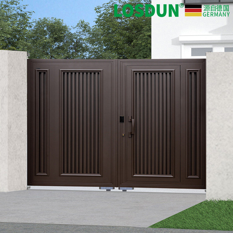 German LOSDUN high-end intelligent courtyard gate modern minimalist to open door aluminium alloy electric villa garden door