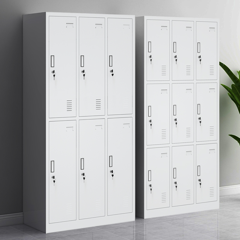 Tin locker staff cabinet with lock student dormitory six nine door locker gym bathroom changing storage cabinet