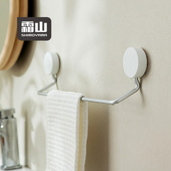 Shuangshan Punch-Free Towel Rack Bathroom Rust-Proof Multi-Functional Bath Towel Rack Hand Towel Rack Bathroom Wall-Mounted Slipper Rack