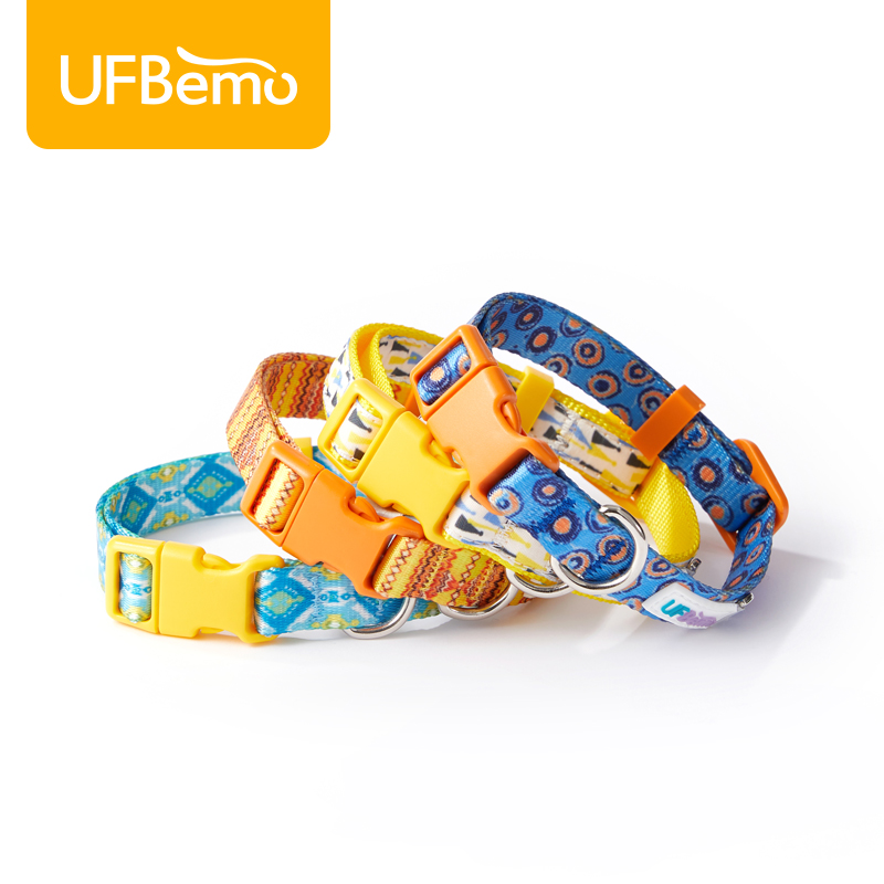 UFBemo dog collar small and medium dog French fighting Corgi Teddy does not strangle the neck to prevent break free traction collar pet collar