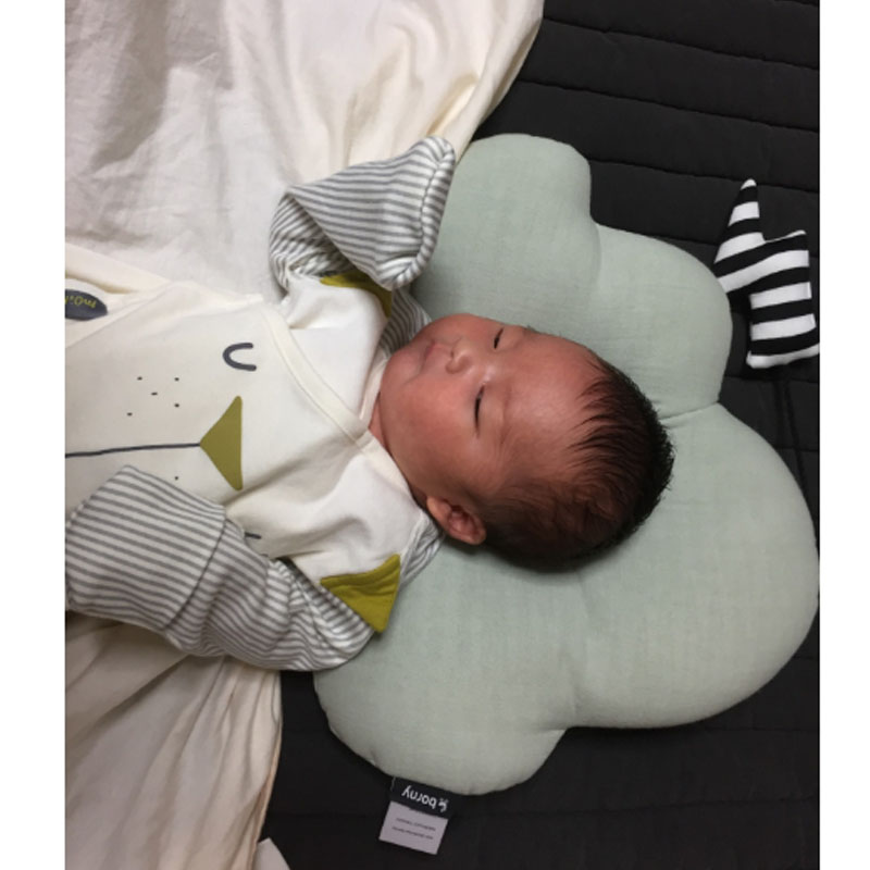 borny baby pillow 0-1 year old newborn child pillow core anti-deflection baby breathable fixed pillow