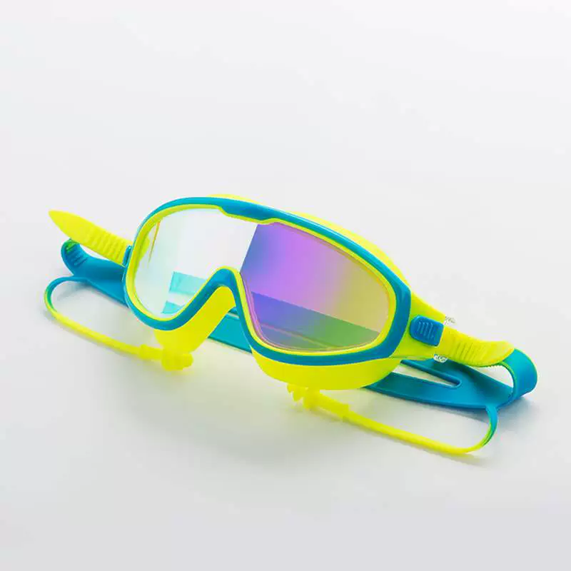 Kính bơi trẻ em mạ điện chống tia cực tím, nút tai một mảnh gọng to cực ngầu - Goggles