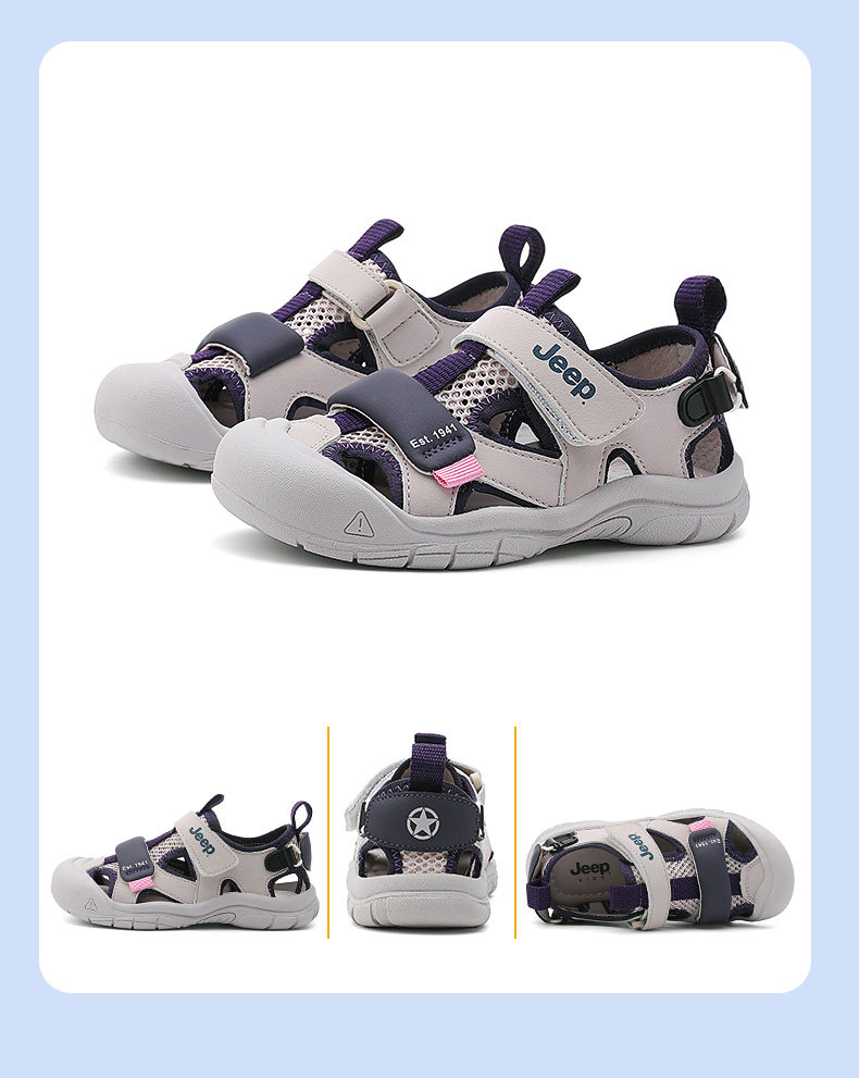 Jeep Children's Closed-Toe Sandals for Boys, Summer Water Shoes, 2026 New Model, Suxi Shoes for Girls, Non-Slip Beach Shoes — 34