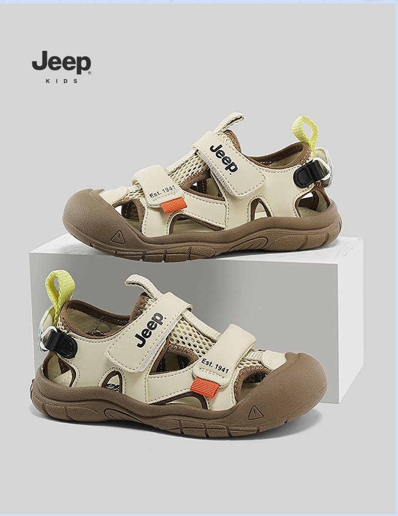 Jeep Children's Closed-Toe Sandals for Boys, Summer Water Shoes, 2026 New Model, Suxi Shoes for Girls, Non-Slip Beach Shoes — 26