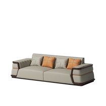 Office Sofa Cowhide Chairman Boss Business Reception President Sofa Space High-End Office Furniture