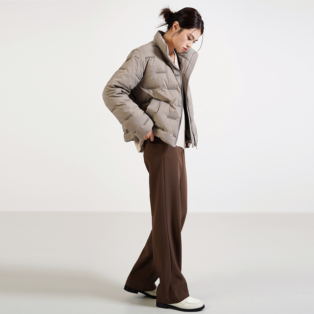 ບາງຄັ້ງໄດ້ຮັບສິ້ນຂອງ goose down jacket ພິມ snow-printed ຊຸດ Oriental embroidered direct charge stand collar ໃຫມ່ມາດຕະຖານແຫ່ງຊາດ 90 down jacket