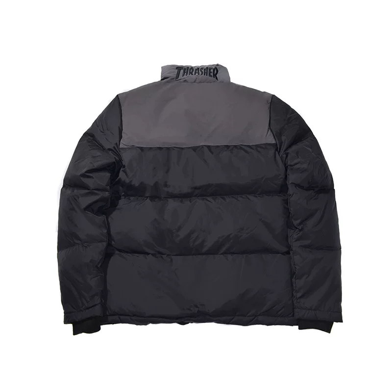 [Thrash Official] 2023SMU TWO TONE DOWN JACKET embroidery stitching down jacket