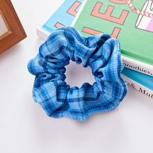 bm复古法式格子大肠圈头绳女