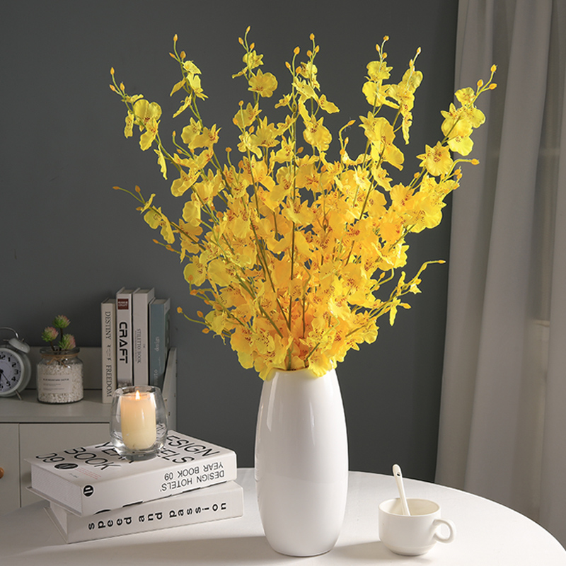 Dancing Lan Emulation Flower Suit Eurostyle Fake Flowers Dry Bouquet Home Living Room Dining Room Table TV Cabinet Decoration Floral Pendulum