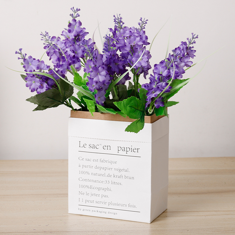 Simulation Lavender Grass Wind Shinko Fake Flowers Bouquet Silk Bouquet Plastic Flowers Outdoor Engineering Building Tray Decoration Flowers Creative Floral