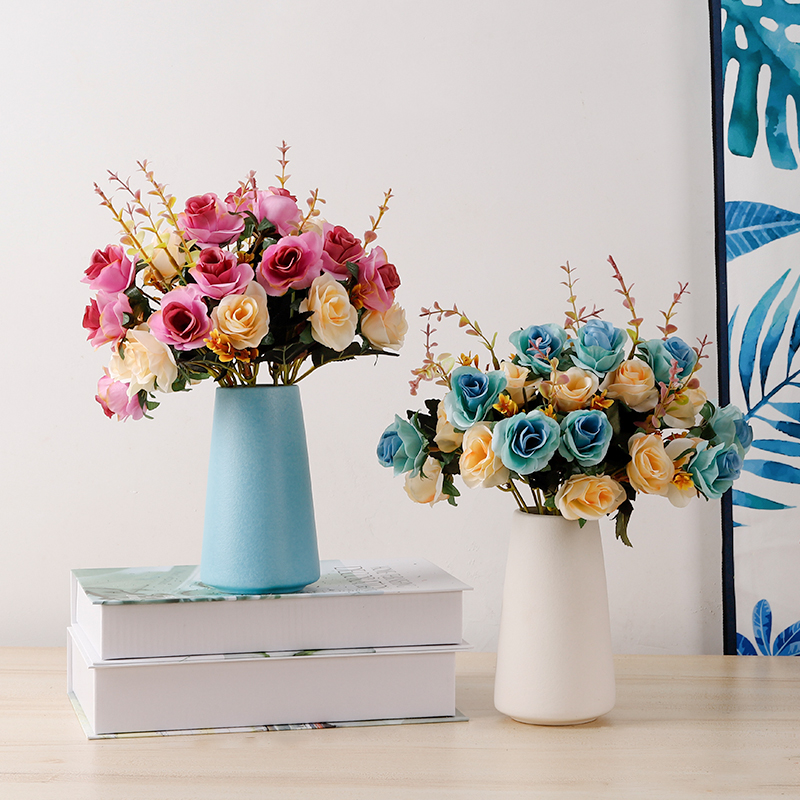 Decorative fake flower Living room swing pieces table tea table Dried Flowers Furnishing Silk Flowers ceramic Flower Art Living room Plastic flower arrangement Potted plants