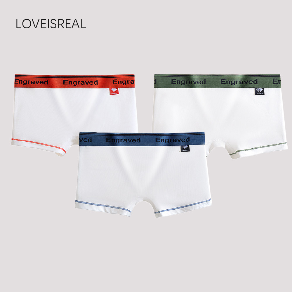 3 women's boxer briefs neutral cotton breathable trousers les handsome t wide-brimmed large size sports mid-waist boxers