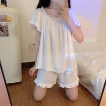 The new Japanese Soft Sister in Small Sleeve Short Short Short Short Short Short Set for the Princess Wind Home Clothes