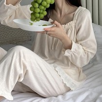 The new spring and autumn suit 2022 new sleeve Han edition sweet and cute girl princess wind autumn home clothing