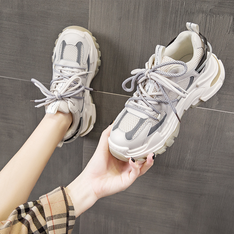 Old Daddy Shoes Female Expats Small 2020 Fall New Tide Light Casual Sneakers 100 Hitch Running Shoes Net Face Breathable