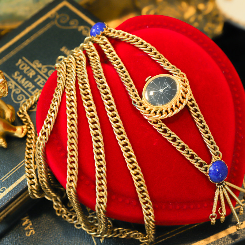 Lombardy Vintage American 60s brand heavy hand roll machine pocket necklace