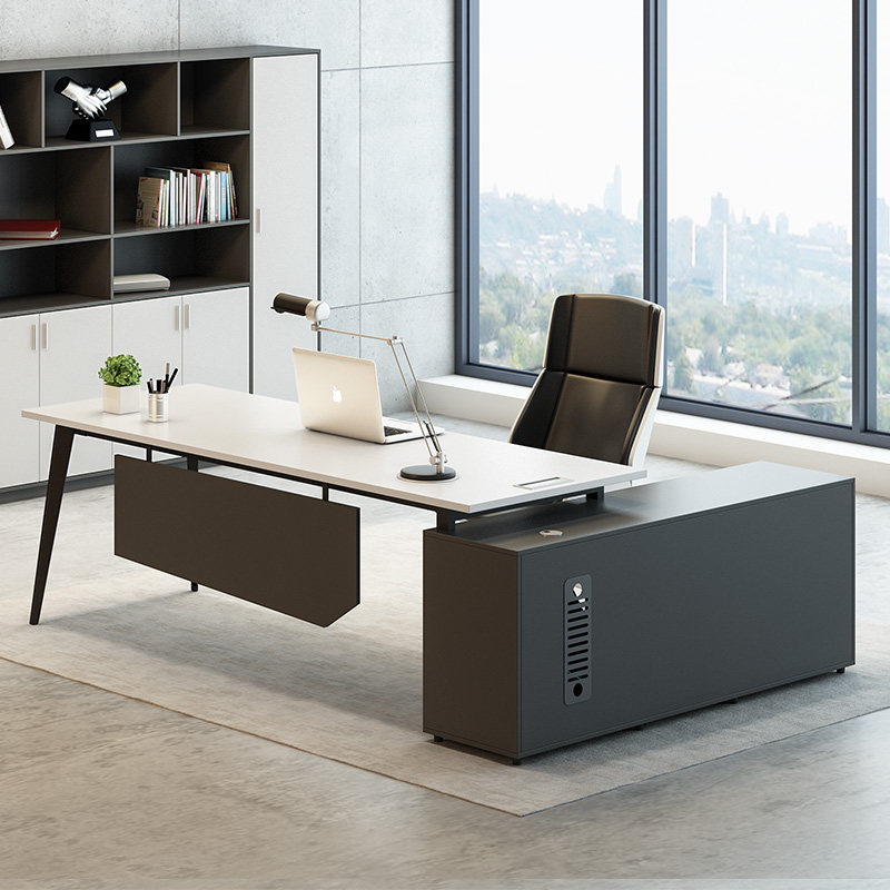 Office furniture boss desk simple modern large desk supervisor desk single manager desk boss desk chair combination