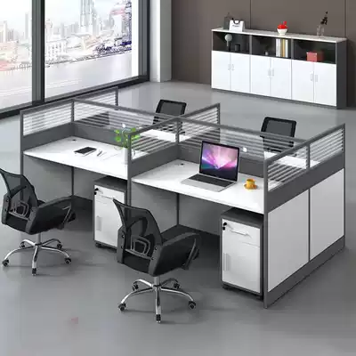 Staff office table and chair combination screen desk 6 people simple staff desk 4 6 people desk