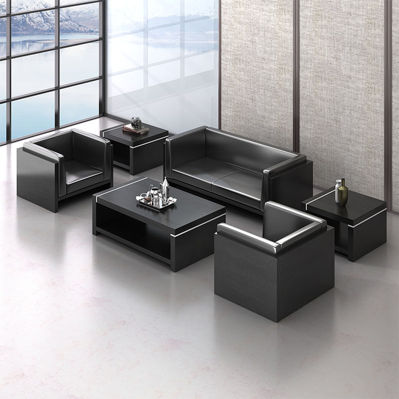 Office sofa simple reception guest reception business three-seat sofa office furniture reception sofa coffee table combination