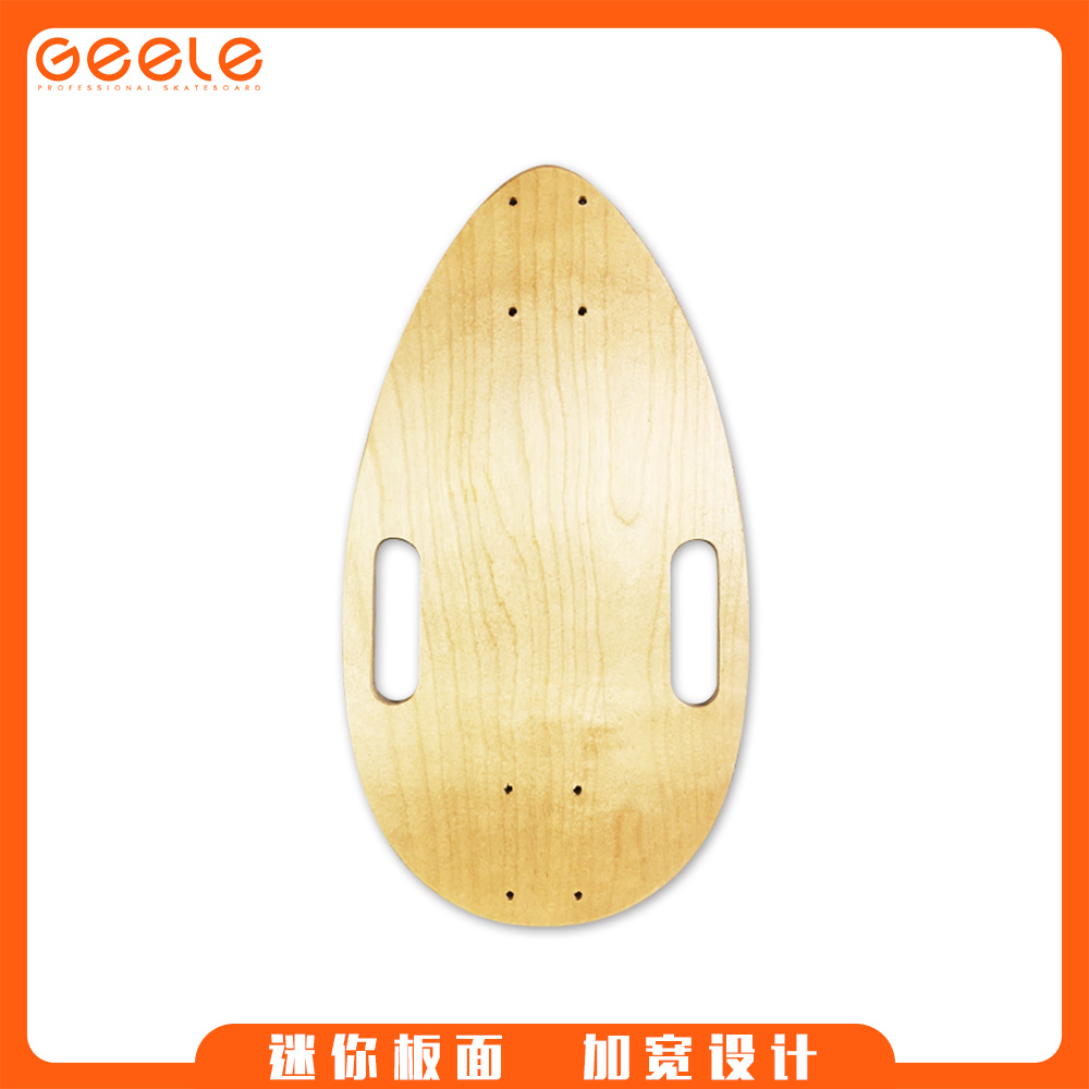 Geele Four Wheels Skateboard Maple Board Piece Small Fish Melon Subboard Egg plate Northeastern Maple Double Portable Hole Log Board 
