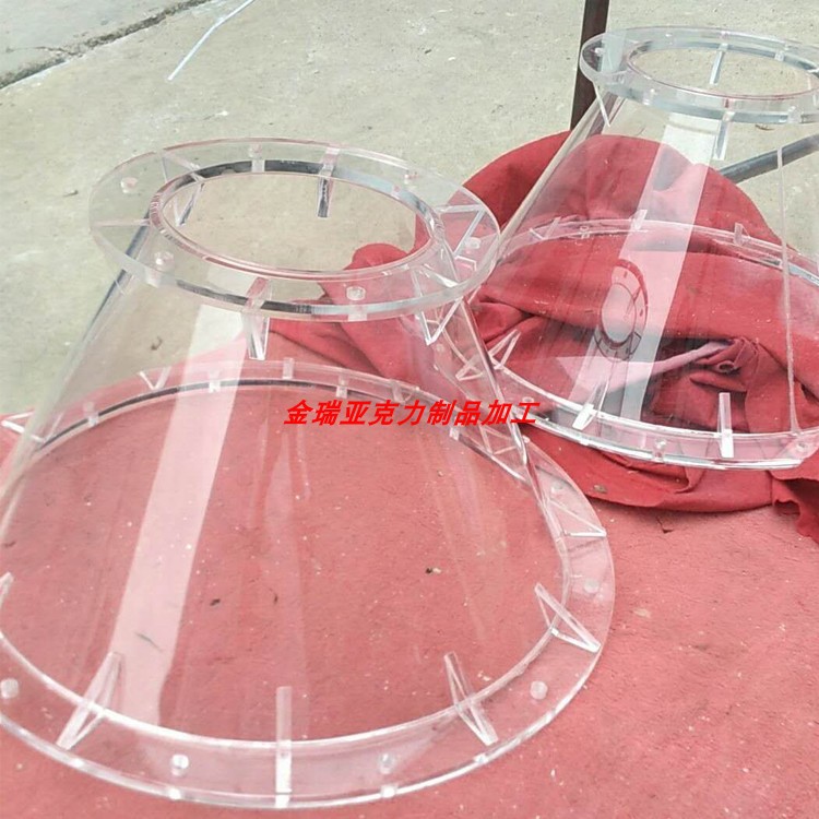 Customized Processing High Transparent Plexiglass Funnel Water Treatment Equipment Acrylic Conical Container for Sludge Treatment