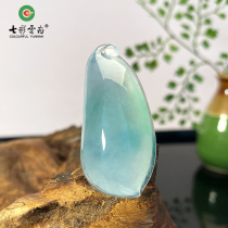 Colorful Yunnan and Burma A goods natural jade with certificate glass species floating green lucky melon