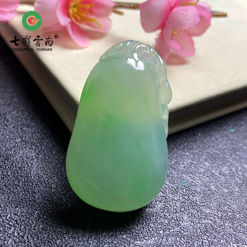 Color Yunnan Myanmar A-cargo natural emerald with certificate ice green folk