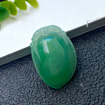 Colorful Yunnan Myanmar A cargo natural jade with certificate ice green peach pendant