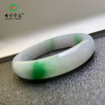 Colorful Yunnan Burma A goods natural jade belt certificate ice species Yangchun white snow bracelet
