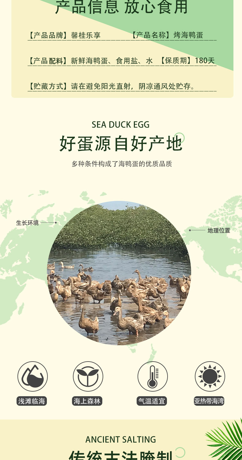 馨桂乐享 红树林野生烤海鸭蛋 20枚/1200g 图2