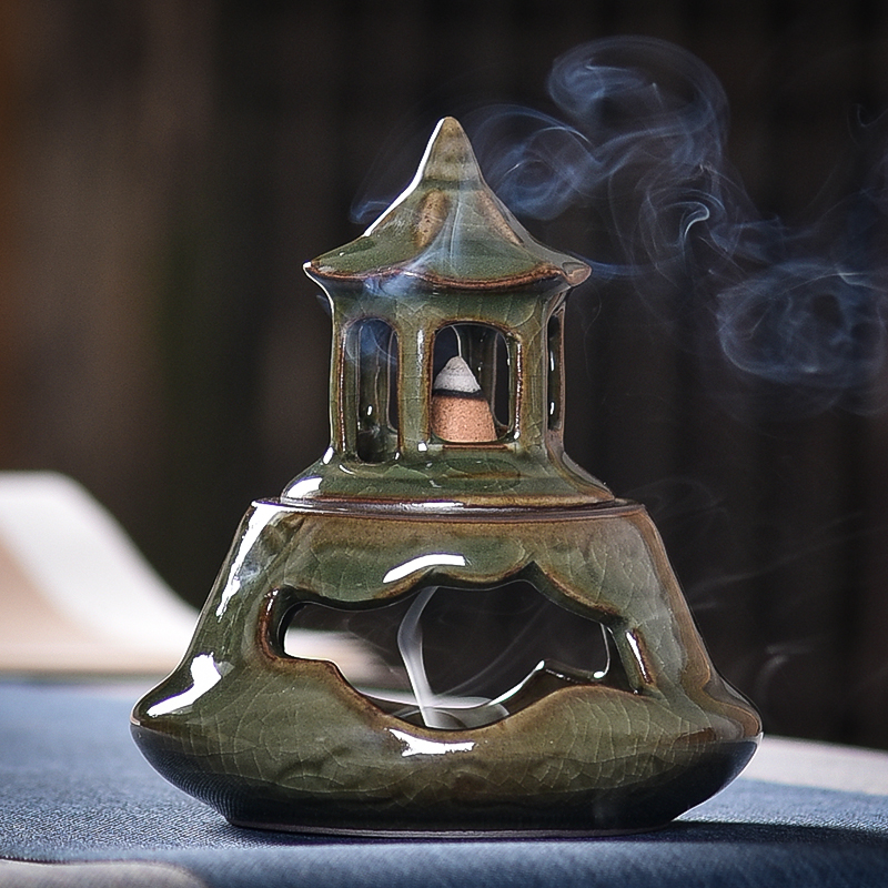 Zen Imagery back-turn incense stove Creative pendulum Incense Holder ceramic Home Indoor Tea Road Fragrant Sandalwood sandalwood Incense Burner