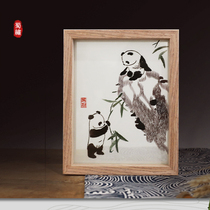 Panda ornaments Shu embroidery jewelry creative home living room decoration handmade embroidery gift gifts elders