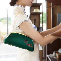 Chinese coin wallet Shu embroidery embroidery Chinese style satchel bag women short style simple retro bag with cheongsam Hanfu