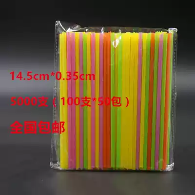 5000 disposable straw 15cm color white transparent sour milk soya milk straw tip hard thin straw