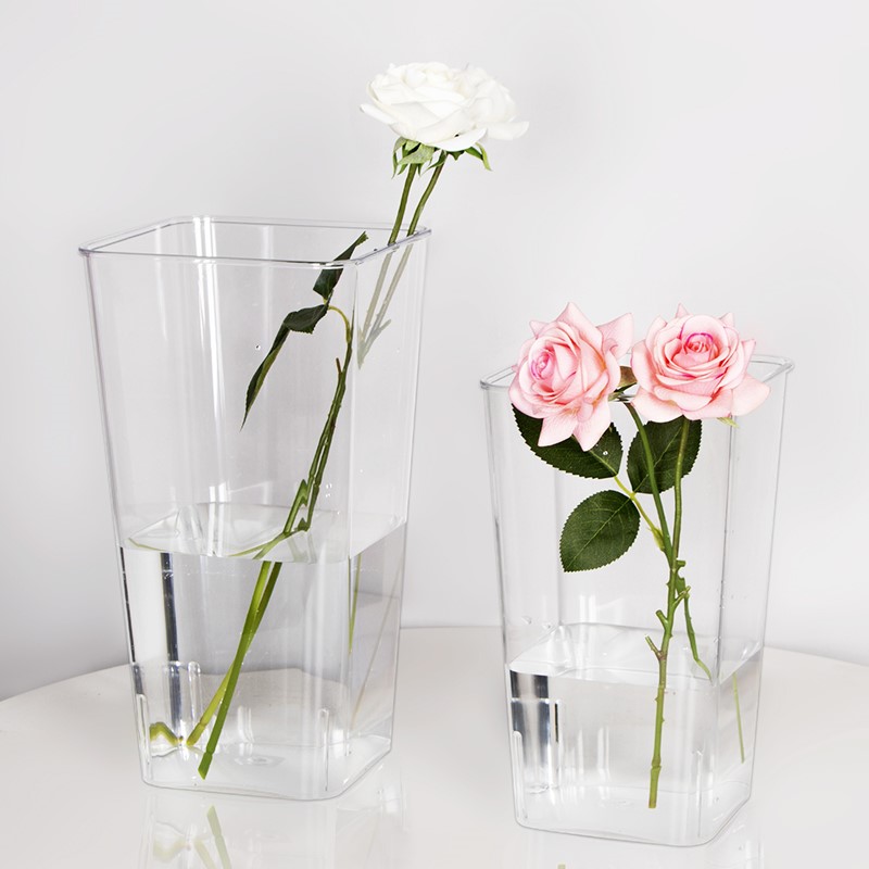  Home Wake-up Bucket Flowers Vase Deep Water Special High Round Acrylic Flower Shop Foster Inserts Plastic Big Name Method Transparent