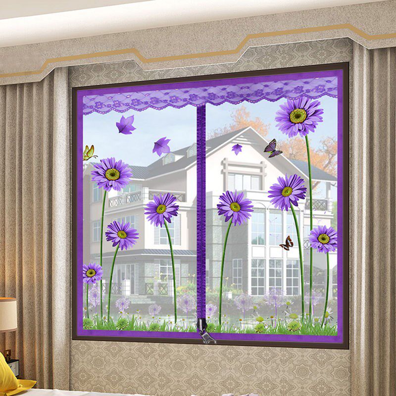 Anti-mosquito screen window screen mesh self-adhesive window curtain Velcro sand window magnetic suction magnet curtain self-installed invisible home