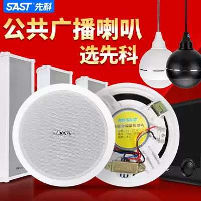 Xianke ceiling speaker Broadcast suspended ceiling Wall hanging coaxial hanging ball waterproof outdoor sound column ceiling Wireless speaker embedded constant pressure public broadcasting Shopping mall shop background music Dining room audio