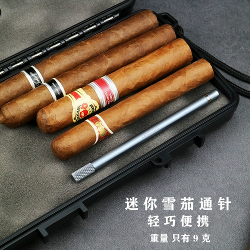 Игла Mini Cigar -это легкая портативная иголка из нержавеющей стали против, чтобы блокировать блокировку сигарет, зажигалка составляет всего 9 граммов