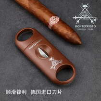 Monte cigar scissors imported from Germany stainless steel sharp blade portable cigar scissors v-shaped smooth and sharp
