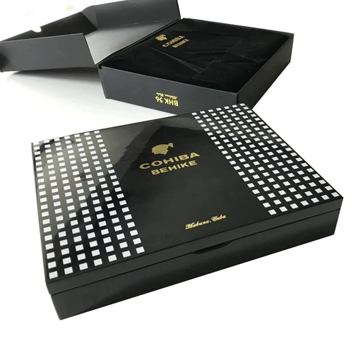 Кубинская сигарная коробка снежная сосна древесина с высоким содержанием глянки BHK52/54/56 сигарная увлажняющая коробка Chunhua Men's High -end