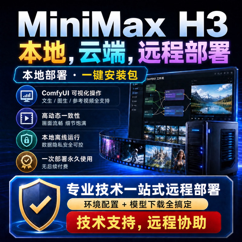 Minimax H3 Video Ai Model Local Deployment Cloud Remote Installation Comfyui Integration Package Workflow Minimax H3 Video Ai Model Local Deployment Cloud Remote Installation Comfyui Integration Package Workflow