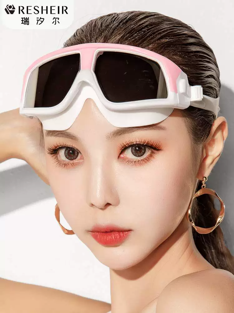 Kính bơi độ kính mũ bơi phù hợp nam nữ HD chống cận thị khung lớn kèm trang bị 2020 - Goggles